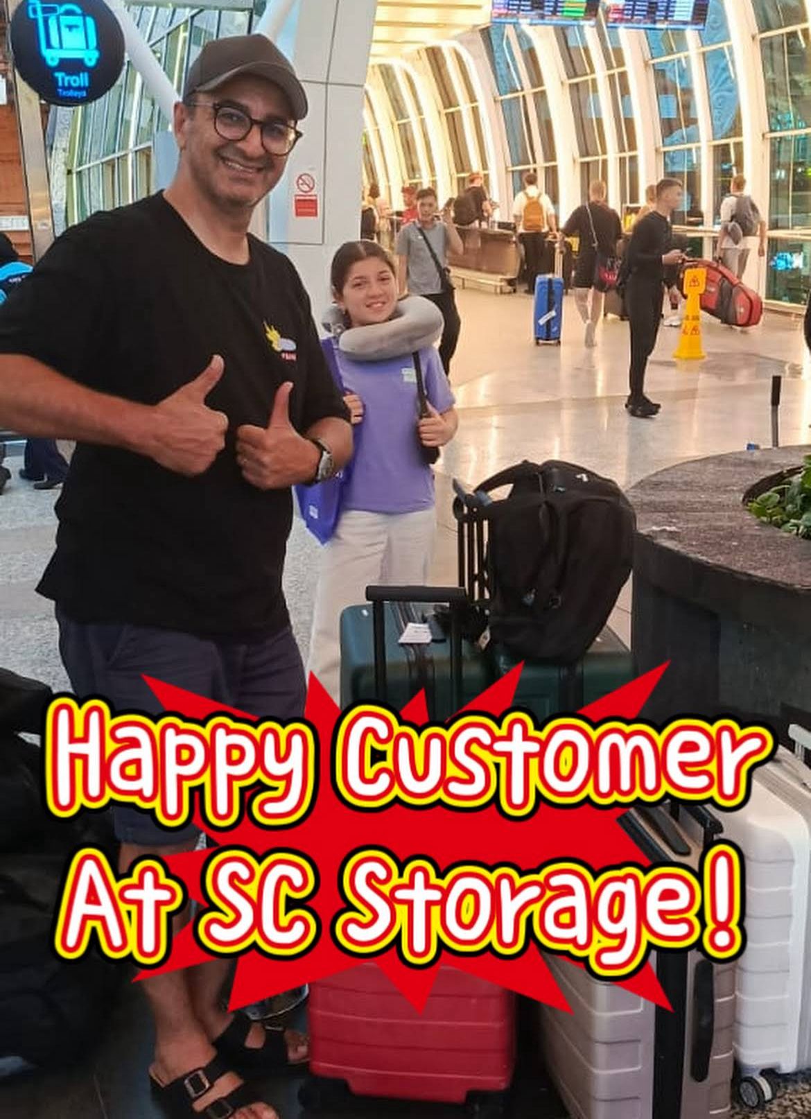 SC Storage customer free pickup Bali luggage storage